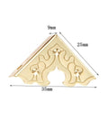 10 Pcs Badass Gold Metal Embossed Corner Protectors Cover showing dimensions 25x25x9mm, shiny finish, ideal for photo frames.
