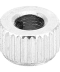 Close-up of Lockin Shaft Collar Kit 10 Pcs 5.1mm Electroplate Ferronickel Ring for stable shaft and wire positioning, knurled texture