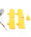DIY Wind Turbine Generator Kit With 360 Degree Rotatable Blades And DC Motor components on a white background