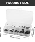 120 Pcs E Clips Assortment Set Heat Treated External Retaining Clips Manganese Steel Snap Rings Kit With 10 Sizes In Storage Box