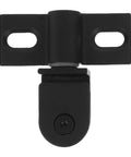 Go To Heavy Duty Glass Shower Door Pivot Hinge In Stainless Steel With Premium Finish in black, front view, modern bathroom accessory.