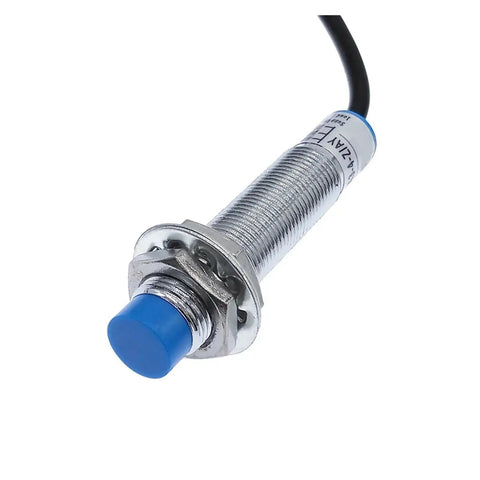 Inductive Proximity Switch Sensor LJ12A3-4 PNP/NPN 4mm Sensing Distance Built Tough Plastic Metal Housing With Smooth Onoff Control For Stable Circuit Switching, Ideal For Industrial Automation, Robotic Arms, And Conveyors. Blue cap, threaded metal body