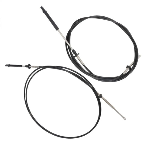 2 Pack 12ft Throttle Shift Remote Control Cables For Outboard Motors Fits Johnson Evinrude OMC BRP 1979 To Present, coiled design