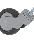 Jauarta TPR Caster Wheels with Threaded Stem featuring a grey and black design for easy installation.