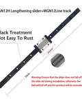 Y Axis MGN12H Linear Rail Guide Kit V3.2 Upgrade for Ender 3 Pro and Ender 3 Neo showing black MGN12H rail and slider.