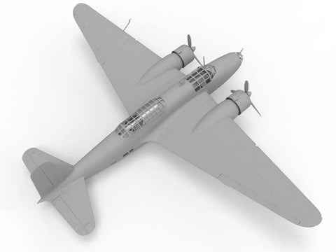 Ki 21 Ia Sally Japanese Heavy Bomber Model Kit Scale 1 To 72 Dope Build with Realistic Detailing, Top View