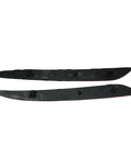 Straight Up Solid Rear Bumper Reflectors For Tesla Model S 2012 To 2021 Red Marker Light Trim Left And Right Pair from above view.