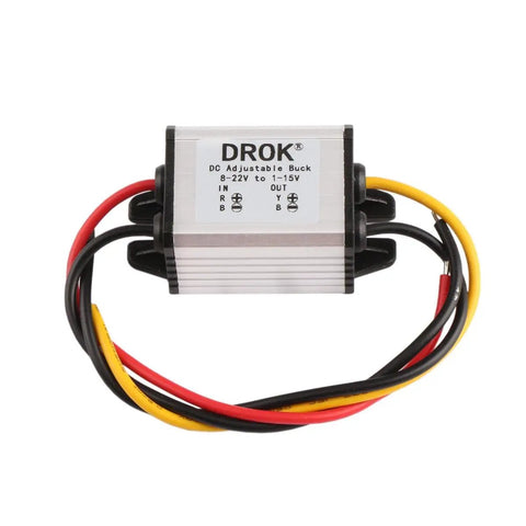 Waterproof DC Buck Converter Regulator 8 To 22V In To 3 To 15V Out 5V 12V Adjustable 3A Step Down Power Module with wires