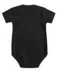 Back view of Unisex Baby Romper One Piece Soft Casual Wear with Cute Abstract Pattern and RV Camper Inspired Design Kiddo Friendly Cozy