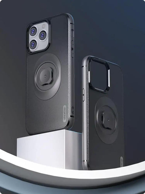 Badass Shockproof Case for Iphone 13 Pro Max with Built In Quick Mount showcasing dual angles on display.
