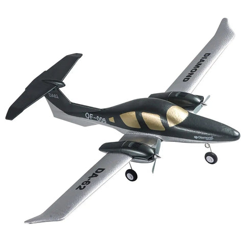 Beginner Friendly RC Plane 2 Channel 2 4Ghz RTF Diamond Style Airplane with Auto Stability Gyro 550mm Wingspan top view