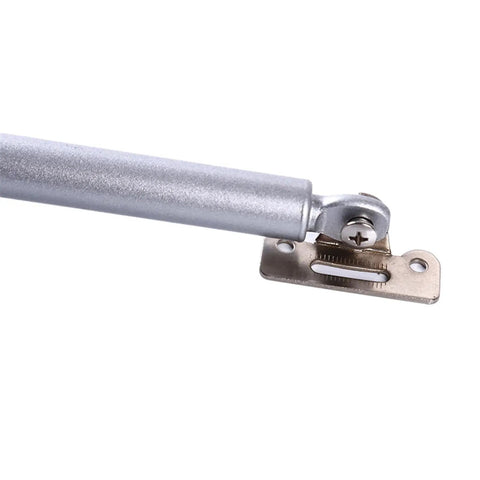 Soft Close Safety Hinges For Toy Box And Furniture Cabinets With Gas Spring Telescopic Rod Iron Head Design, hinge detail view.