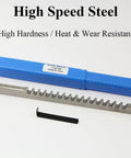 Push Type Keyway Broach With Shim Five Thirty Seconds Inch High Speed Steel For A Go To Keyway Slot Cutting Tool displayed with packaging