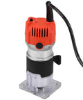 Electric Wood Slotting Machine With Aluminum Construction And Precise Electronic Components, Easy To Operate And Accurate Measuring For Wood Trimming, Edge Banding, And Crafting Christmas Decorations, Built Tough For Home Shops. compact router on clear base