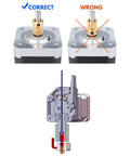 Dual Drive Geared Extruder Upgrade Kit For 1.75mm Filament With RNC Nano Coated Gear, installation positions diagram