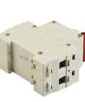 Top Notch Rock Solid Heavy Duty Two Pole Double MCB Circuit Breaker Rated Up To Sixty Three Amps At Five Hundred Volts For Solar PV Installations And Terminal Power Distribution Setups Ready To Roll, front view of circuit breaker.