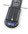 ExpressLRS ES900TX Module And ES900RX Receiver Combo Kit 915MHz antenna weighed on digital scale, showing 6.97 grams
