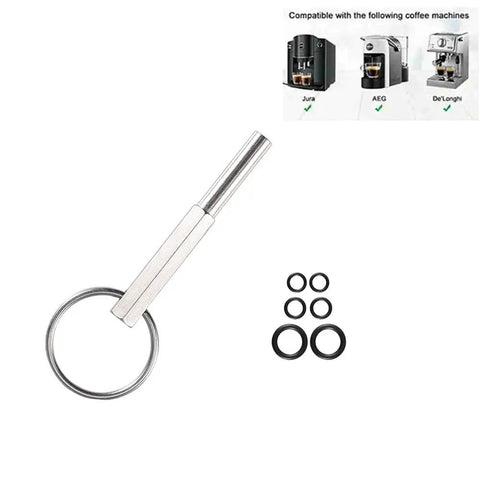 Magnetic Oval Head Coffee Machine Repair Tool Kit For Open Security Screws Stainless Steel Wrench With Rubber Rings