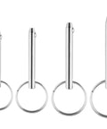 16 Piece Marine Grade Stainless Steel Cotter Pins Assortment Kit With Beefed Up Thick Solid Steel Construction And Self Locking J Type Design For Heavy Load Marine Gear And Everyday Fastening, 4 sizes