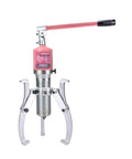 Heavy Duty Hydraulic Bearing Puller Kit For 2 Jaw And 3 Jaw Use With 5 Ton To 50 Ton Power Vertical And Horizontal Ops Using Carbon Steel To Beat Rust And Seal Oil Tight For Real Deal Folks Who Want Gear That Kicks Butt On Any Gig Today. 2-jaw hydraulic puller with red pump and steel body