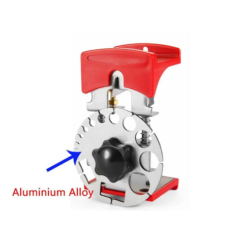 Close-up of Straight Up Adjustable Manual Wire Stripper And Portable Cable Cutter With Precision Blade Adjustment Screw for flawless insulation removal.