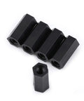 Order 100 M3 Female To Female Hex Nylon Standoff Spacers Black Pillars For Circuits And Machinery Mounting Pro Tool Grade. Five black nylon hex standoffs.
