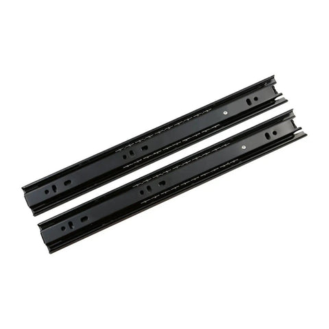 40 Wide Three Section Drawer Slide With Silent Ball Bearing Action Slick Glide Rails For Office Furniture Black 14 Inch 325mm 2 Pack Drawer Hardware Durable