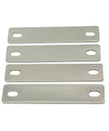 Heavy Duty Red Copper Nickel Plated Bus Bar Connectors For LifePo4 Cells in a pack of four, 83x102mm with M6 holes.
