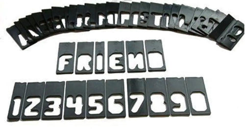 1.5 Inch Router Character Template Set For Sign Making, 42 Piece Alphabet And Numeral Templates With Self Spacing, Includes A To Z Plus Extra A E I