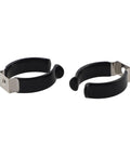 Stainless Steel Spring Terry Clips With Narrow Base And Rubber Grip For Secure Tool Holding In Garage Or Workshop, Fits 20mm To 30mm Tools, 10 Pack Durable Steel Construction, Corrosion Resistant, Non Marring Grip, two clips shown