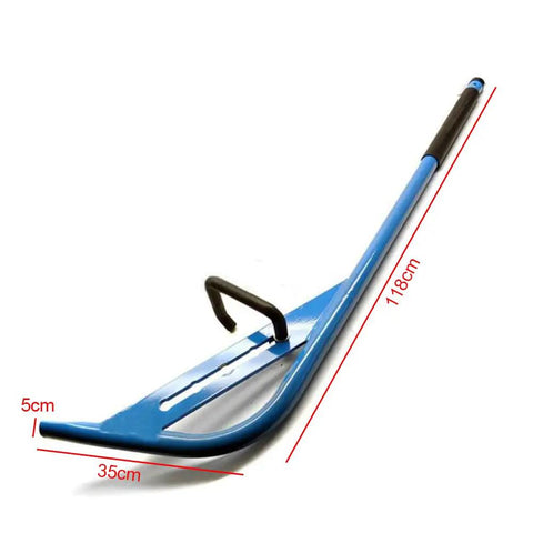 Blue Wishbone Extractor Tool For Car Suspension, Lower Control Arm Lever Bar With Steel Tube And Hook measurements shown.