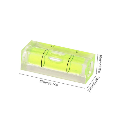 Pocket Spirit Level - Horizontal Mini Level Bubbles, Portable Spirit Levels in bright green color with clear bubble indicators.