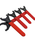 Premium ER16UM ER20UM ER25UM ER32UM ER40UM ER50UM Collet Wrench Nut Set with red handles for CNC milling and lathe use.