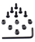 Tough As Nails KeyMod Bugle Screws And Rail Nuts With Durable Black Phosphate Coating Plus Torx Wrench, 6 Pack of 0.35 In Long Screws.