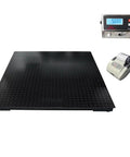 Real Deal Heavy Duty Industrial Floor Scale 60 By 60 Inch Platform With Indicator And Thermal Printer 5000 Lb Capacity with diamond plate.