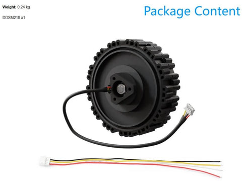 Image of Direct Drive Servo Motor With Low Speed High Torque And Low Noise All In One Hub Motor Design For RC Cars And DIY Robots No Reducer Needed Smooth Quiet Operation And Easy Install For Hobbyists And Pro Builders, showing motor with wires.