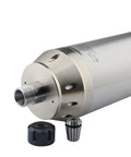 Stone Water Cooled Spindle Motor 5.5KW With Four Ceramic Ball Bearings D125mm For CNC Machines ER32, metal body, close-up view