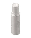 Front view of a small silver metal EDM nozzle tip with MADE IN JAPAN engraving.