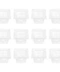 White Square Nursery Pots Set 12 Pack Plastic Planters For Indoor Outdoor Gardens Hydroponic Planting And Root Monitoring
