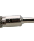 1/2-inch diamond hole saw drill bit with silver metal body and straight shank