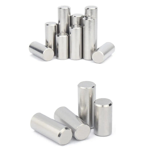 Stainless Steel Dowel Pins Set 180 Pcs M2.5 304 Locating Kit for Industrial Molds and Supports, featuring chamfered edges.