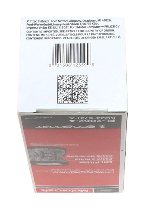Box of FL2062A Oil Filter For Cars Trucks And SUVs High Efficiency Engine Filter Direct Fit Replacement