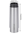 MT4-MT3 taper drill sleeve adapter in silver high-speed steel, 11 cm long.