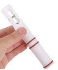 Soft Serve Ice Cream Machine Lever Replacement Part For Dispenser Portable Handle With Accurate Fit shown in hand, white with brown rings