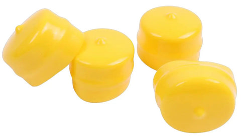 Four Pack Yellow Axle Cap Bearing Cover M143338 For John Deere Lawn Mowers And Tractors Fits 105 115 125 135 145 155C