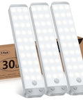 Bright Wireless Rechargeable Under Cabinet Lights 3 Pack With Magnetic Mount Motion Sensor Night Lights for Closet