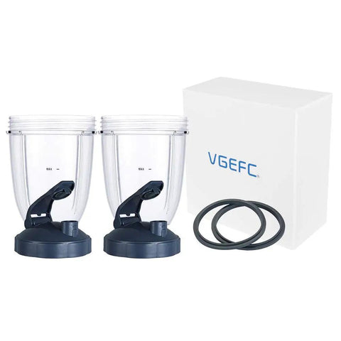 Replacement Eighteen Oz Cups Kit For NutriBullet Blenders With Two Flip Top To Go Lids And Two Rubber Gaskets Compatible With 600W And 900W Models For Easy Grab And Go Smoothies