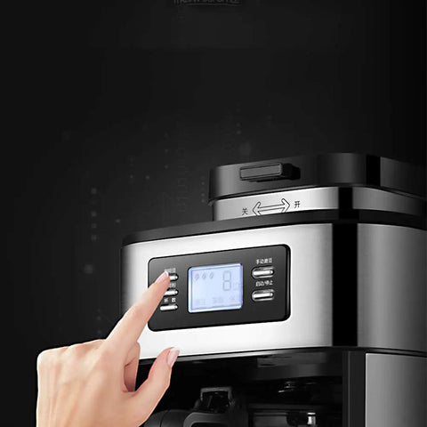 Hand adjusting controls on the Legit Automatic Drip Coffee Maker With Built In Burr Grinder Smart Temp Control.