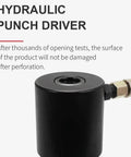 Hydraulic punch driver close-up from Pro-Grade 10 Ton Hydraulic Knockout Hole Punch Kit With 6 Dies Electrical Conduit Cutter Metal Sheet KO Set