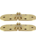 Two Pack Dope 180 Degree Copper Hinge With Polished Gold Finish No Mortise Flip Top Soft Close Cabinet Hinge 80x30mm With Screws